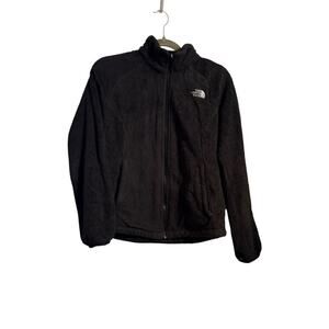 The North Face Osito Fleece Zip up Women’s Med Black Fuzzy Mock Neck AMYOF11